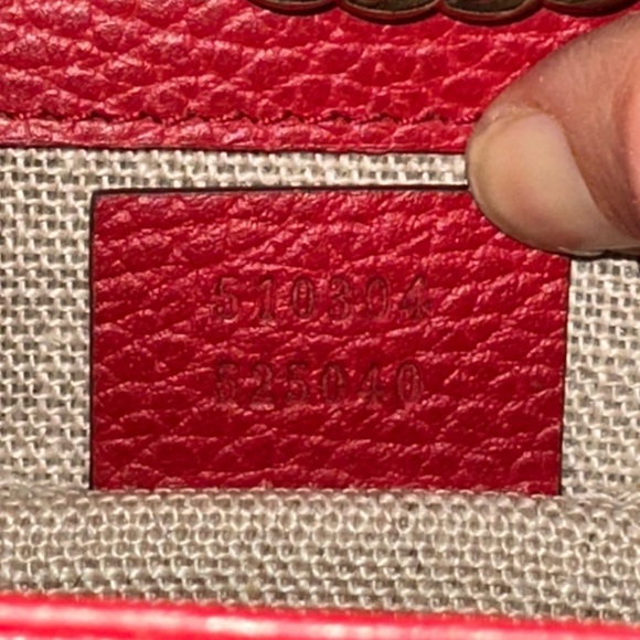 Gucci GG Interlocking G Red Leather Crossbody Shoulder Bag - Picture 10 of 10